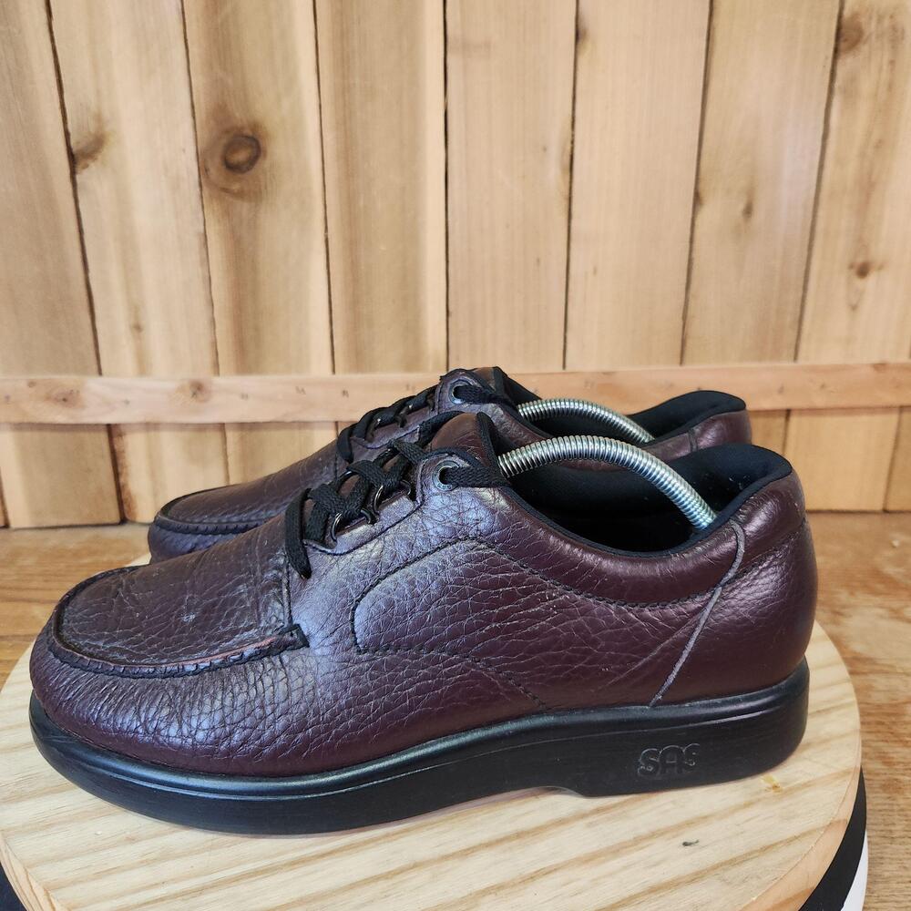 SAS Shoes Mens 11 M Brown Leather Lace Up Comfort Walking Casual USA Tripad